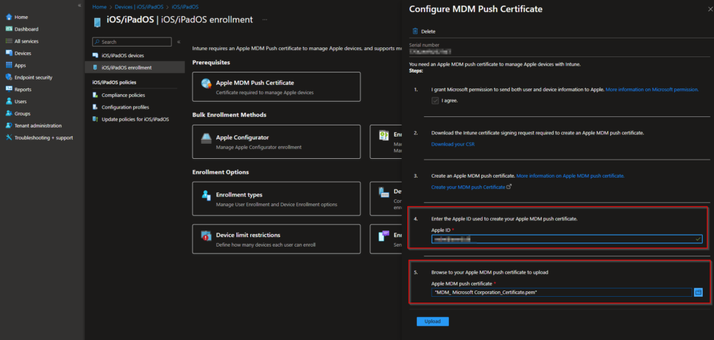 How to create Apple MDM Push Certificate for Microsoft Intune