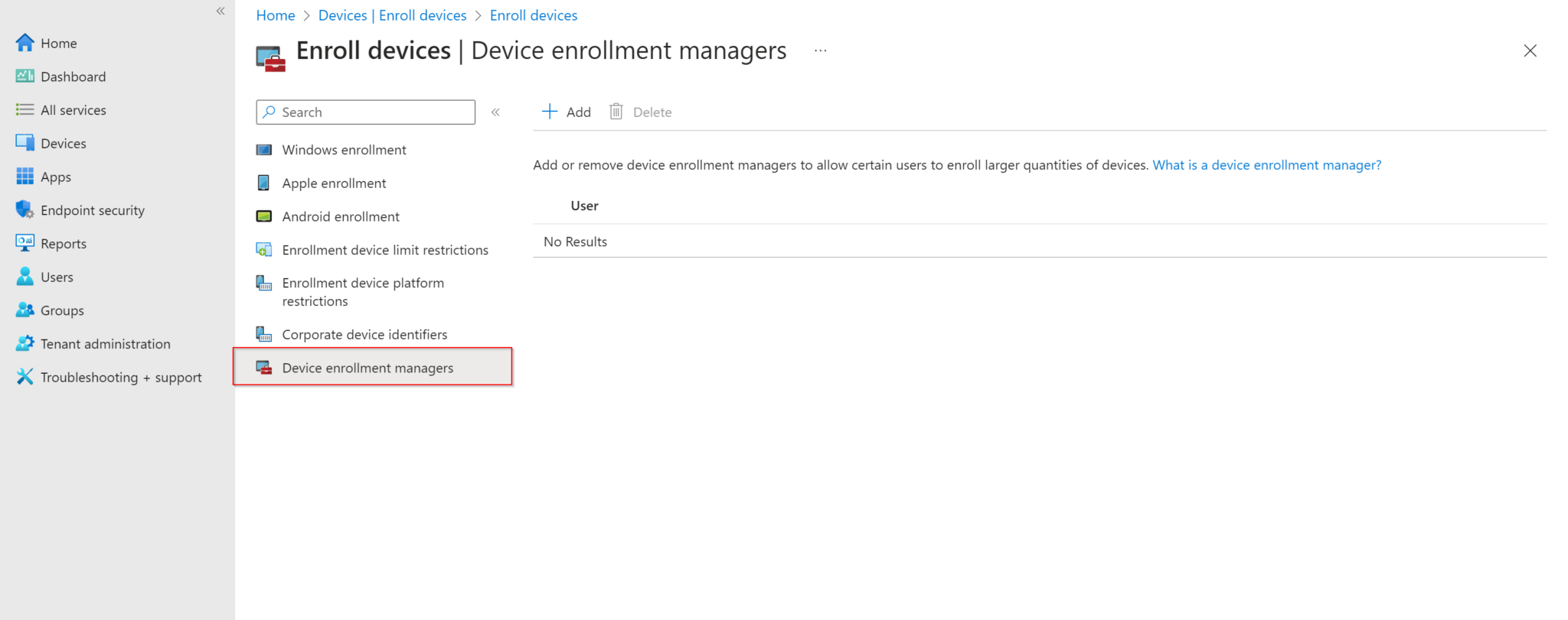 How to create a Microsoft Intune Device Enrollment Manager