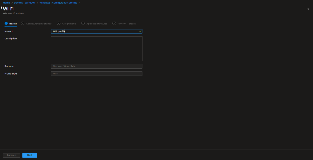 How to deploy a WiFi profile with Microsoft Intune