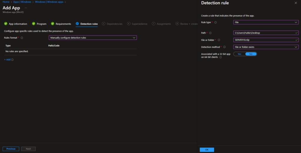 How to deploy a RDP file with Microsoft Intune