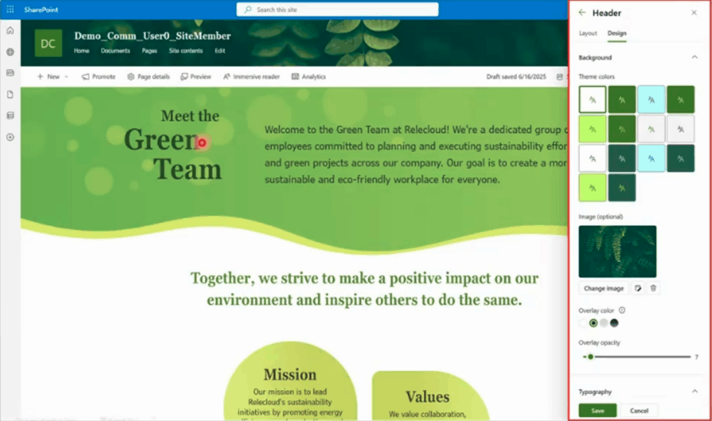 Sharepoint Footer Examples How to Use the New Header Footer Enhancements in SharePoint